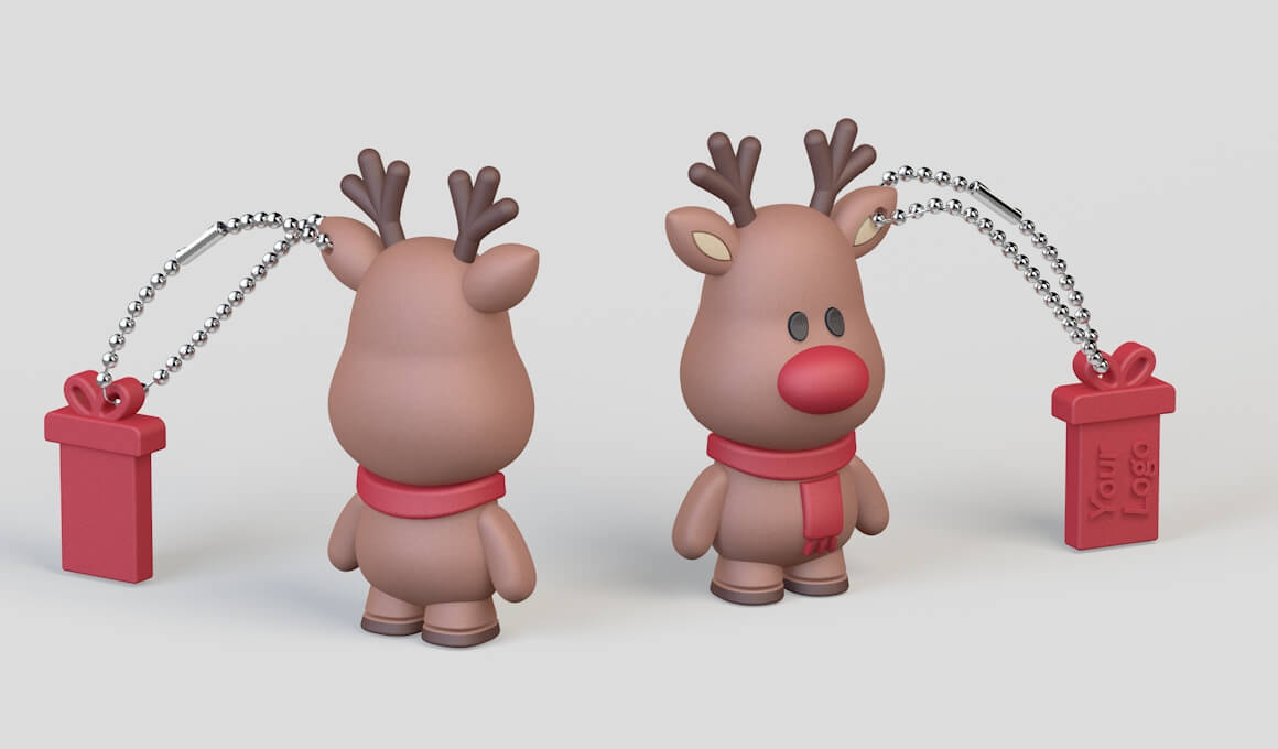 Rudolph Reindeer USB Flash Drive (Add-On)